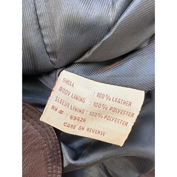 Vintage Wilsons Leather Brown Leather Jacket Academia Size Large - Picture 7 of 8